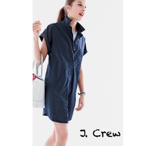 j crew black shirt dress